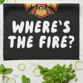 WTF Waar is de brandweerman? Theedoek (Gevouwen)