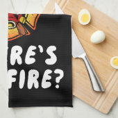 WTF Waar is de brandweerman? Theedoek (Quarter Fold)