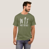 WTF Waar is de Finch Retirement Bird Nerd T-shirt (Voorkant volledig)