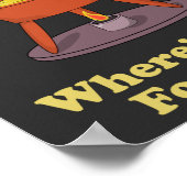 WTF Waar is de Fondue? T-Shirt Poster (Hoek)