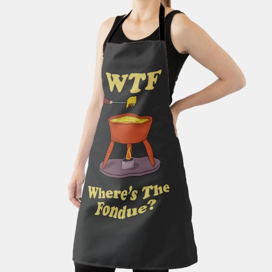WTF Waar is de Fondue? T-shirt Schort (Insitu)