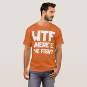 Wtf Waar is de vis 70s cadeau T-shirt (Voorkant volledig)