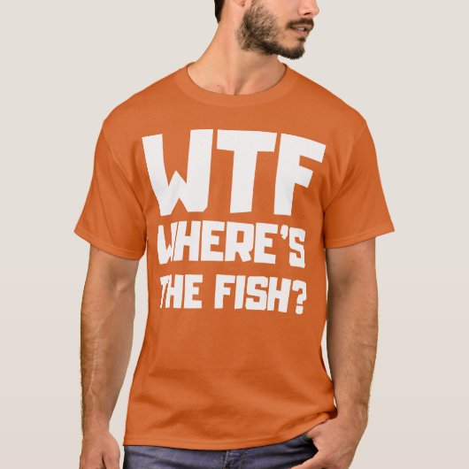Wtf Waar is de vis 70s cadeau T-shirt (Voorkant)