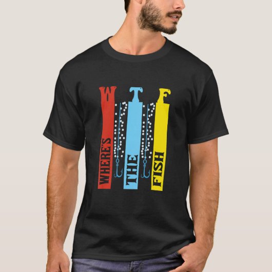 WTF Waar is de vis Gevist T-shirt (Voorkant)