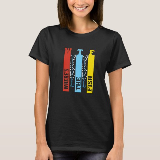 WTF Waar is de vis Gevist T-shirt (Voorkant)