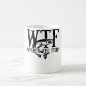 WTF Waar is de vis Gift Funny Vist Citaat vis Koffiemok (Center)