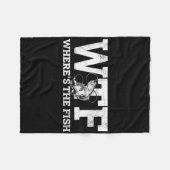 WTF - Waar is de vis grappig Gevist geschenk Fleece Deken (Voorkant (Horizontaal))