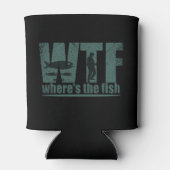 WTF waar is de vis grappig vissen Blikjeskoeler (Achterkant)