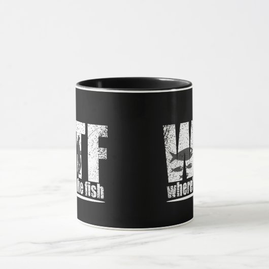 WTF waar is de vis grappig vissen Mok (Midden)