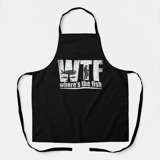 WTF waar is de vis grappig vissen Schort (Voorkant)