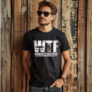 WTF waar is de vis grappig vissen T-shirt