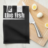 WTF waar is de vis grappig vissen Theedoek (Quarter Fold)