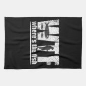 WTF waar is de vis grappig vissen Theedoek (Horizontaal)