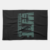 WTF waar is de vis grappig vissen Theedoek (Horizontaal)