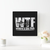 WTF waar is de vis grappig vissen Vierkante Klok (Huis)