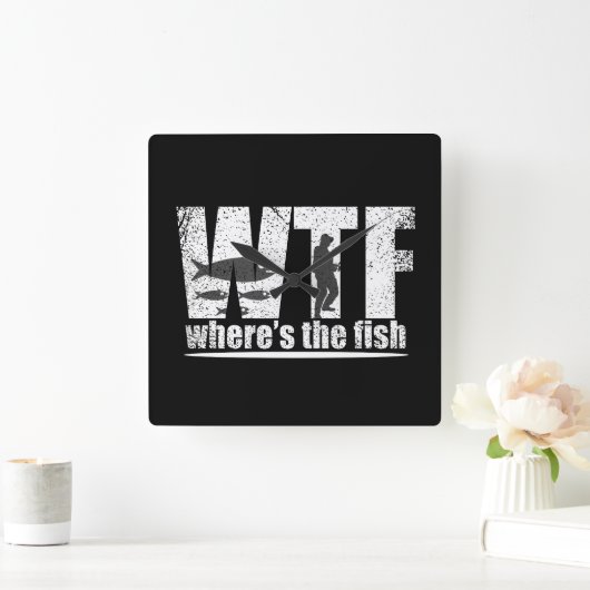 WTF waar is de vis grappig vissen Vierkante Klok (Huis)
