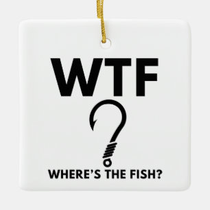 WTF Waar Is De Vis Grappige Vissen Keramisch Ornament