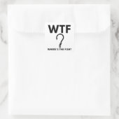 WTF Waar Is De Vis Grappige Vissen Vierkante Sticker (Tas)