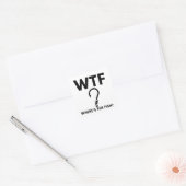 WTF Waar Is De Vis Grappige Vissen Vierkante Sticker (Envelop)