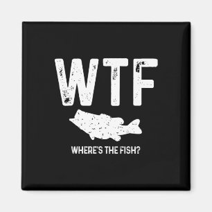 WTF Waar is de vis Largemouth B Funny Vissen Gi Magneet