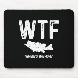 WTF Waar is de vis Largemouth B Funny Vissen Gi Muismat