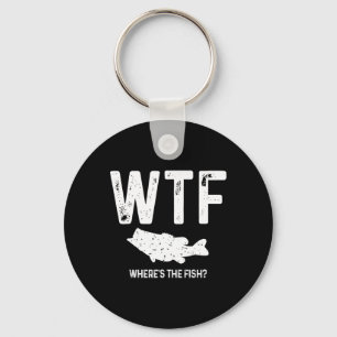 WTF Waar is de vis Largemouth B Funny Vissen Gi Sleutelhanger