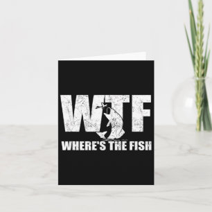 Wtf Waar is de vis Mannen Grappige Vissen Gif Kaart