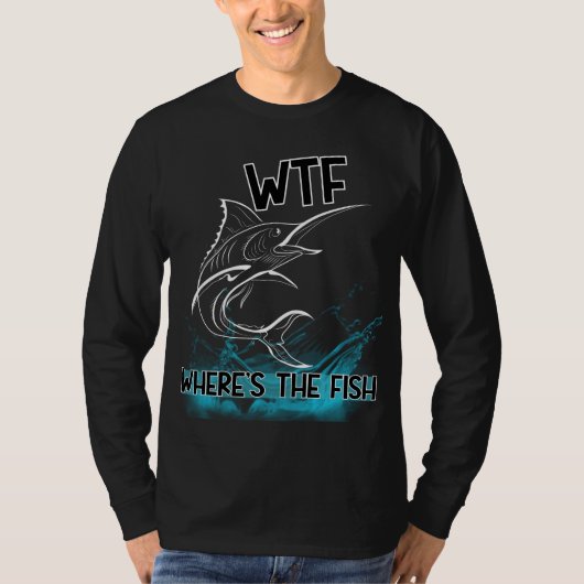 WTF Waar is de vis? T-shirt (Voorkant)