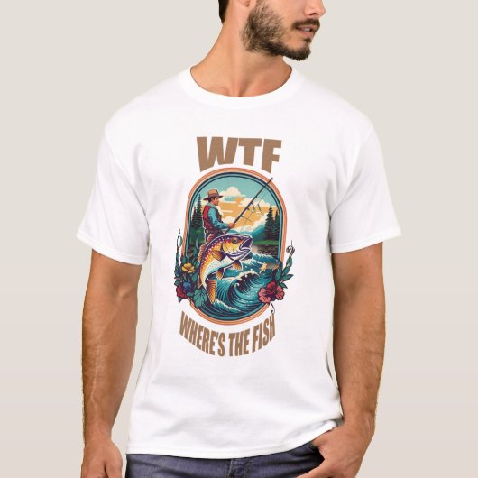 wtf waar is de vis ? t-shirt (Voorkant)