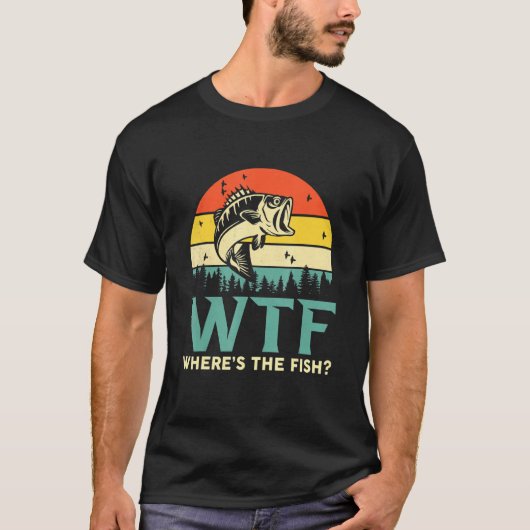 Wtf Waar is de vis Vist T-shirt (Voorkant)