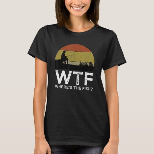 WTF Waar is de visgrappige Vist T-shirt (Voorkant)