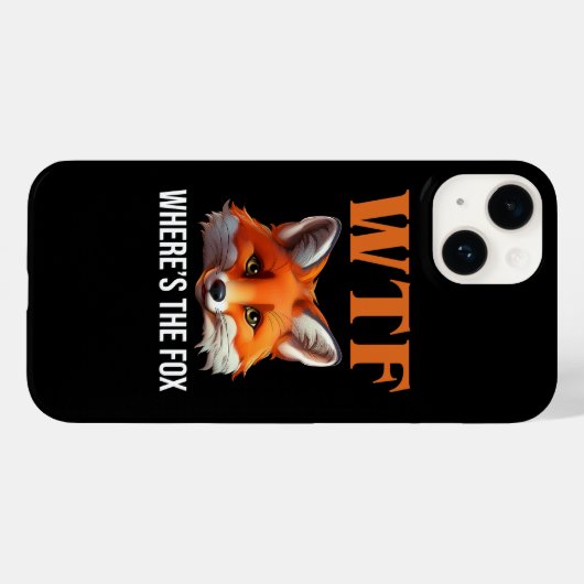 WTF - Waar is de vos Case-Mate iPhone Case (Achterkant (horizontaal))