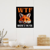 WTF - Waar is de vos Poster (Keuken)
