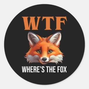 WTF - Waar is de vos Ronde Sticker