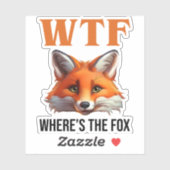 WTF - Waar is de vos Sticker (Vel)