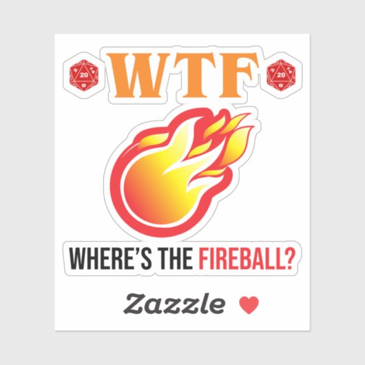 WTF - Waar is de vuurbal? Sticker (Vel)