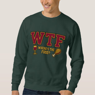 WTF Waar is het Eten T-shirt Grappige Dank