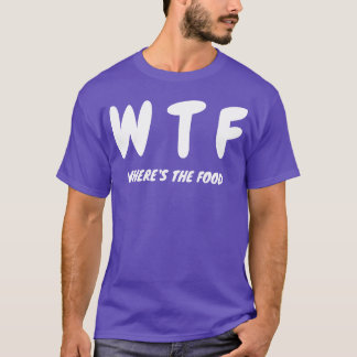 WTF waar is het eten zomer vintage T-shirt