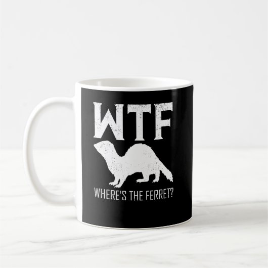 WTF, waar is het ferret Animal Gift? Koffiemok (Links)