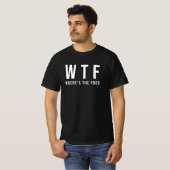 WTF Waar is het T-shirt van de voedseltypografie T (Voorkant volledig)