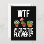 WTF - Waar zijn de bloemen? Briefkaart (Voorkant / Achterkant)