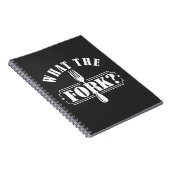 WTF wat de vork aanmaakt Hilarisch Gezegde forken Notitieboek (Rechterzijde)