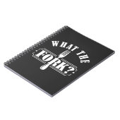 WTF wat de vork aanmaakt Hilarisch Gezegde forken Notitieboek (Linkerzijde)