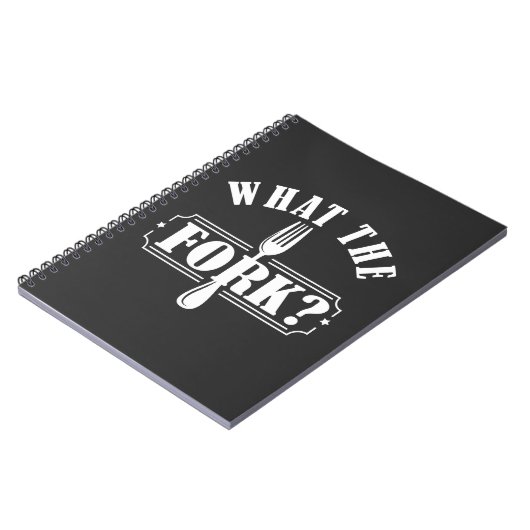 WTF wat de vork aanmaakt Hilarisch Gezegde forken Notitieboek (Linkerzijde)