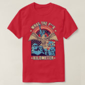 WTF Wat is een kilometer grappig Mount Rushmore Ju T-shirt (Design voorkant)