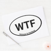 WTF Welkom in Fitchburg Ovale Sticker (Envelop)
