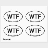 WTF Welkom in Fitchburg Ovale Sticker (Vel)