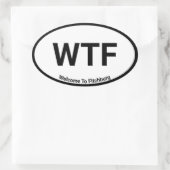 WTF Welkom in Fitchburg Ovale Sticker (Tas)