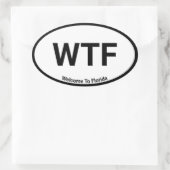 WTF Welkom in Florida Ovale Sticker (Tas)