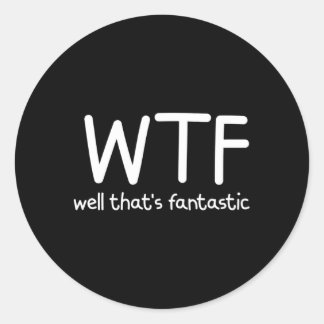 WTF Well T's fantastische grappen familie Ronde Sticker